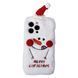 Чохол Fluffy New Year для iPhone 14 PRO Snowman