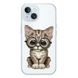 Чехол прозрачный Print Animals with MagSafe для iPhone 13 Cat