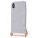 Чехол Confetti Jelly Case со шнурком для iPhone XS MAX White купить