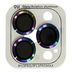 Защитное стекло Metal Classic на камеру для iPhone 13 PRO | 13 PRO MAX Rainbow