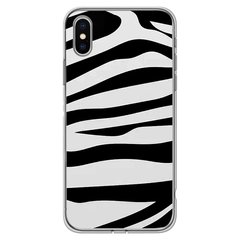Чехол прозрачный Print Zebra для iPhone X | XS купить