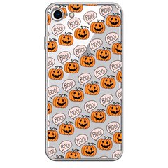 Чохол прозорий Print Halloween для iPhone 7 | 8 | SE 2 | SE 3 Pumpkin Orange купити