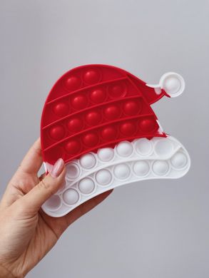 Pop-It игрушка Santa Claus hat (Шапочка Деда Мороза) Red/White купить