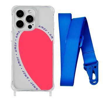 Чехол прозрачный с ремешком Print Mood swings для iPhone 7 Plus | 8 Plus Heart Amor/Blue - ash-mobile.com.ua - фото 1