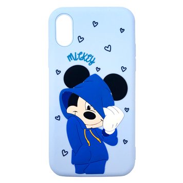 Чохол Cartoon heroes для iPhone XS MAX Мишеня Sky blue - ash-mobile.com.ua - фото 1