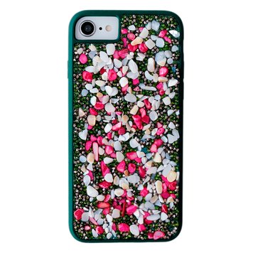 Чохол Bling World Grainy Diamonds для iPhone 7 | 8 | SE 2 | SE 3 Камінці Green/Pink - ash-mobile.com.ua - фото 1