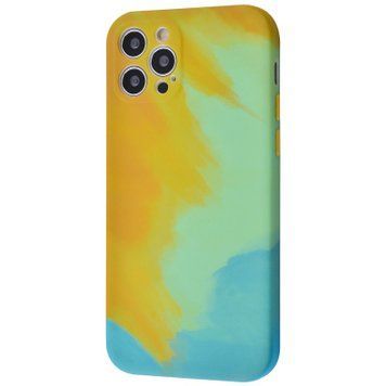 Чохол WAVE Watercolor Case для iPhone XS MAX Yellow/Dark Green - ash-mobile.com.ua - фото 1