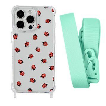 Чехол прозрачный с ремешком Print Happy Nice для iPhone X | XS Lazybug/Avocado - ash-mobile.com.ua - фото 1
