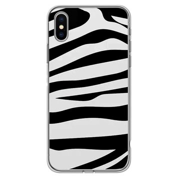 Чехол прозрачный Print Zebra для iPhone X | XS - ash-mobile.com.ua - фото 1