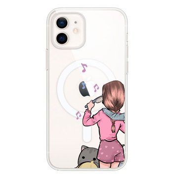 Чохол прозорий Print Home Girls with MagSafe для iPhone 11 Pink - ash-mobile.com.ua - фото 1