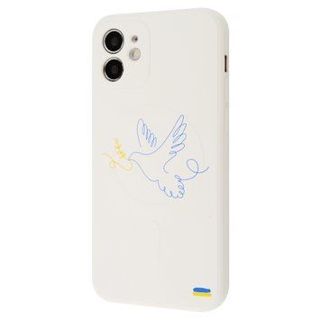 Чохол WAVE Ukraine Edition Case with MagSafe для iPhone 11 Dove of peace Antique White - ash-mobile.com.ua - фото 1