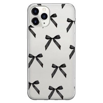 Чохол прозорий Print Mood swings для iPhone 16 PRO Bow Black - ash-mobile.com.ua - фото 1