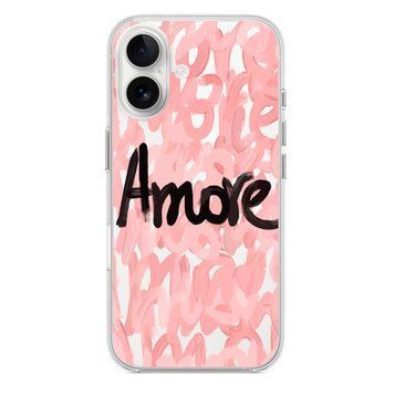 Чохол прозорий Print Amore with MagSafe для iPhone 16 Plus Pink - ash-mobile.com.ua - фото 1
