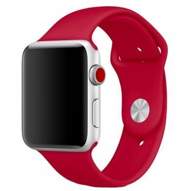 Ремінець Silicone Sport Band для Apple Watch 42mm | 44mm | 45mm | 46mm | 49mm Rose Red розмір S - ash-mobile.com.ua - фото 2