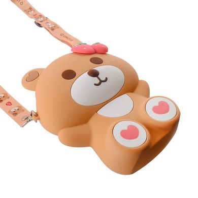Сумка на плече для дитячого фотоапарату Bear Strawberry 16*19*6 Brown купити