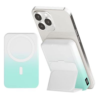 Портативна Батарея JJT-A27-1 Gradient MagSafe 10000mAh White/Green - ash-mobile.com.ua - фото 2