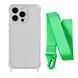 Чохол прозорий з ремінцем для iPhone 18 PRO Lime Green