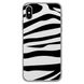 Чехол прозрачный Print Zebra для iPhone X | XS