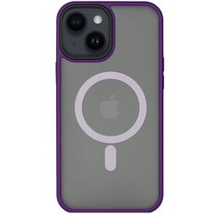 Чехол Shadow Matte Metal Buttons with MagSafe для iPhone 14 Dark Purple