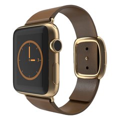 Ремешок Modern Buckle Leather для Apple Watch 38/40/41 mm Brown/Gold купить