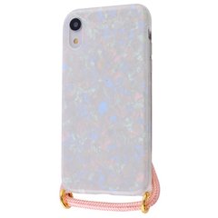 Чехол Confetti Jelly Case со шнурком для iPhone XR White купить