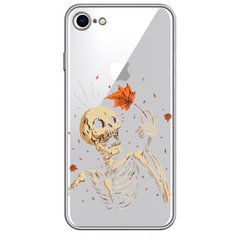 Чохол прозорий Print Halloween для iPhone SE 2 Skeleton купити