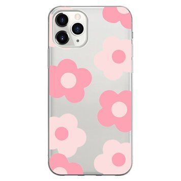 Чохол прозорий Print Flower Color для iPhone 12 PRO MAX Pink - ash-mobile.com.ua - фото 1
