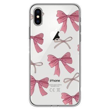 Чохол прозорий Print Mood swings для iPhone XS MAX Bow Pink - ash-mobile.com.ua - фото 1
