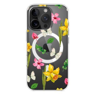 Чохол прозорий Print Butterfly with MagSafe для iPhone 16e | 17e White - ash-mobile.com.ua - фото 3