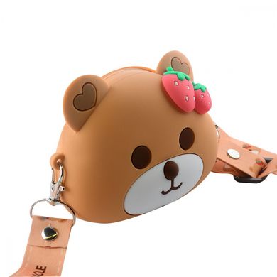 Сумка на плечо для детского фотоаппарата Bear Strawberry Head 10,5*12,7*4 Brown купить