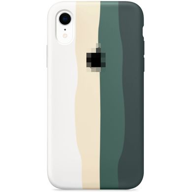 Чохол Rainbow Case для iPhone XR White/Pine Green купити