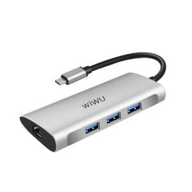 Переходник для Macbook USB-C хаб WIWU Alpha 6 in 1 A631STR Silver купить