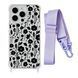 Чохол прозорий з ремінцем Print Flower для iPhone 11 PRO Floral Black/Glycine