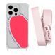 Чехол прозрачный с ремешком Print Mood swings для iPhone X | XS Heart Amor/Pink Sand
