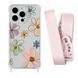 Чехол прозрачный с ремешком Print Flower для iPhone X | XS Spring Breeze/Pink Sand