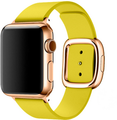 Ремешок Modern Buckle Leather для Apple Watch 38/40/41 mm Yellow/Gold купить