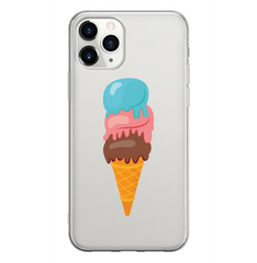 Чехол прозрачный Print SUMMER для iPhone 15 PRO Ice Cream