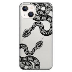 Чехол прозрачный Print Snake для iPhone 15 Plus Python