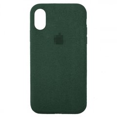 Чохол Alcantara Full для iPhone X | XS Forest Green купити