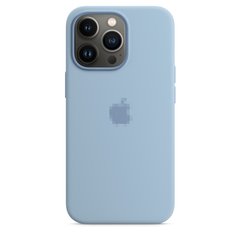 Чехол Silicone Case Full OEM+MagSafe для iPhone 13 PRO MAX Blue Fog