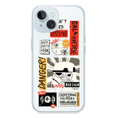 Чехол прозрачный Print STARWARS with MagSafe для iPhone 15 Stormtrooper