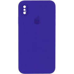 Чохол Silicone Case FULL+Camera Square для iPhone X | XS Ultra Violet купити