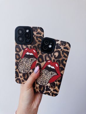 Чохол Ribbed Case для iPhone 15 PRO Leopard Lips - ash-mobile.com.ua - фото 2