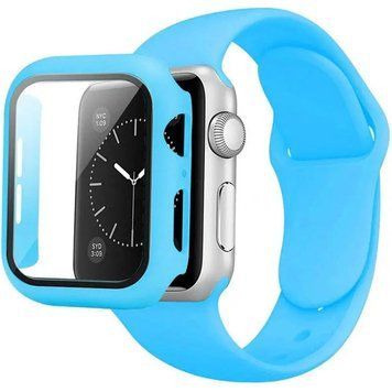 Ремешок Silicone BAND+CASE для Apple Watch 38 mm Blue - ash-mobile.com.ua - фото 1