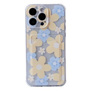 Чохол прозорий з кишенею ASH PRINT для iPhone X | XS Flower Yellow - ash-mobile.com.ua - фото 1