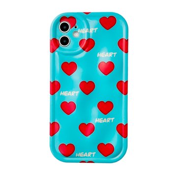 Чехол Candy Heart Case для iPhone 12 Blue/Red - ash-mobile.com.ua - фото 1