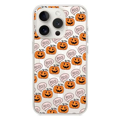 Чехол прозрачный Print Halloween with MagSafe для iPhone 11 PRO MAX Pumpkin Orange - ash-mobile.com.ua - фото 1