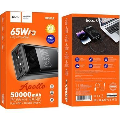 Портативная Батарея Hoco DB81A 65W 50000mAh Black - ash-mobile.com.ua - фото 8