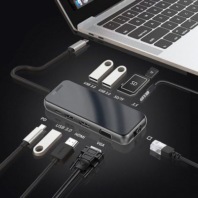 Переходник для Macbook USB C хаб ZAMAX 10-в-1 Black купить