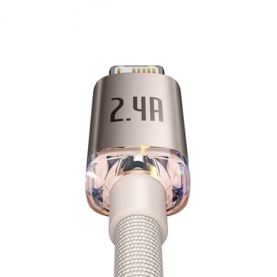 Кабель Baseus Crystal Shine Series Lightning 2.4A (2m) Pink купити